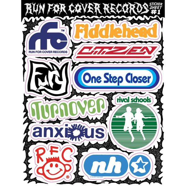 Rfr Stickers Run For Cover Records
